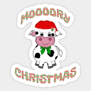 MOOOORY (Merry) CHRISTMAS Sticker